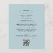 Papier Budget tout en un Dusty Blue Floral Mariage Invite (Dos)