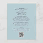 Papier Budget tout en un Dusty Blue Floral Mariage Invite (Dos)
