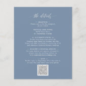 Papier Budget tout en un Dusty Faire-part de mariage bleu (Dos)