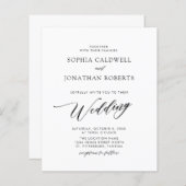 Papier Budget tout en un élégant Mariage de calligraphie (Devant / Derrière)