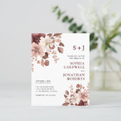 Papier Budget tout en un Eucalyptus Floral Mariage Invita (Debout devant)