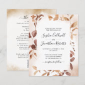 Papier Budget tout en un Eucalyptus Frame Mariage Invitat (Devant / Derrière)