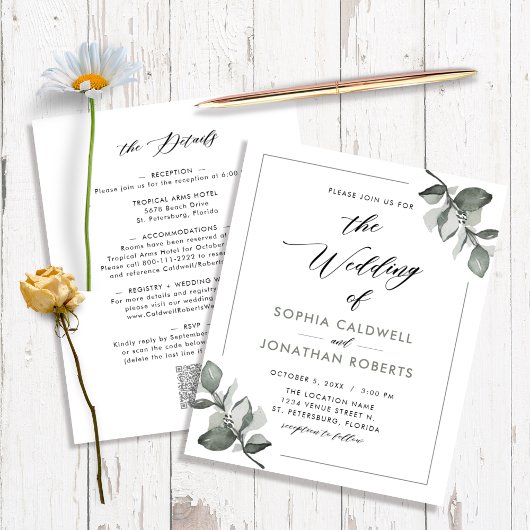 Papier Budget Tout en un Eucalyptus Le Mariage de l'Invit