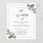 Papier Budget Tout en un Eucalyptus Le Mariage de l'Invit (Devant)