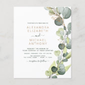 Papier Budget tout en un Eucalyptus QR Code Mariage (Devant)