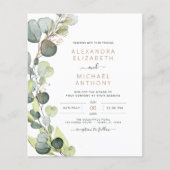Papier Budget tout en un Eucalyptus QR Code Mariage (Devant)