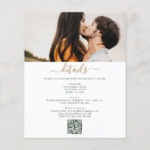 Papier Budget tout en un Eucalyptus QR Code Mariage (Dos)
