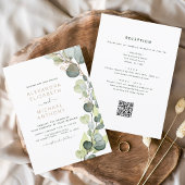 Papier Budget tout en un Eucalyptus QR Code Mariage