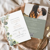 Papier Budget tout en un Eucalyptus QR Code Mariage