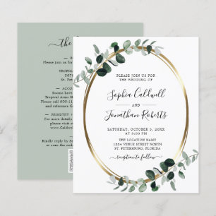 Papier Budget Tout en un Eucalyptus Sage Mariage Invitati