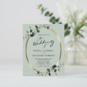 Papier Budget Tout en un Eucalyptus Sage Mariage Invitati (Debout devant)