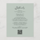 Papier Budget Tout en un Eucalyptus Sage Mariage Invitati (Dos)