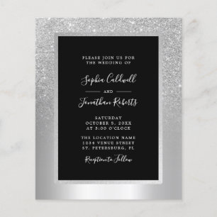 Papier Budget tout en un Faire-part de mariage à huile d'