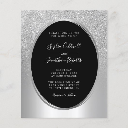 Papier Budget tout en un Faire-part de mariage à huile d' (Devant)