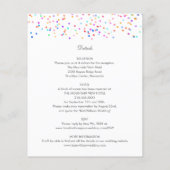 Papier Budget Tout en un Faire-part de mariage arc-en-cie (Dos)