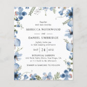 Papier Budget tout en un Faire-part de mariage de fleurs (Devant)