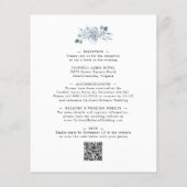 Papier Budget tout en un Faire-part de mariage floral ble (Dos)