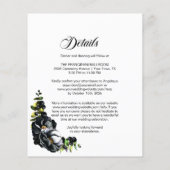 Papier Budget Tout en un Faire-part de mariage Floral Noi (Dos)