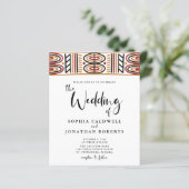 Papier Budget tout en un Faire-part de mariage Motif Afri (Debout devant)