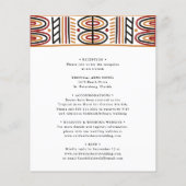 Papier Budget tout en un Faire-part de mariage Motif Afri (Dos)