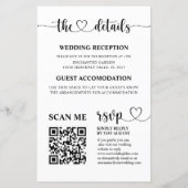 Papier Budget tout en un Faire-part de mariage noir et bl (Dos)