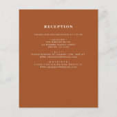 Papier Budget tout en un Faire-part de mariage orange brû (Dos)