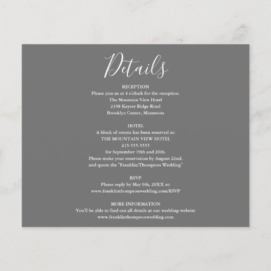 Papier Budget Tout en un Faire-part de mariage photo (Dos)