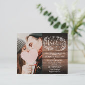 Papier Budget Tout en un Faire-part de mariage photo rust (Debout devant)