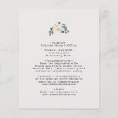 Papier Budget tout en un Faire-part de mariage Roses blan (Dos)