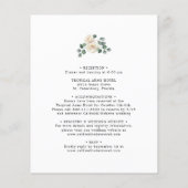 Papier Budget tout en un Faire-part de mariage Roses blan (Dos)