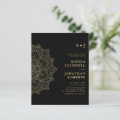 Papier Budget tout en un Gold Mandala Invitation de maria (Debout devant)