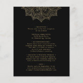 Papier Budget tout en un Gold Mandala Invitation de maria (Dos)