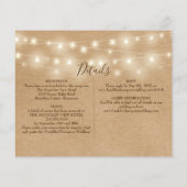 Papier Budget Tout en un Kraft Photo Boho Mariage Invitat (Dos)