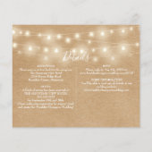 Papier Budget Tout en un Kraft photo mariage Invitation (Dos)