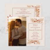 Papier Budget Tout en un Mariage de automne photo Invitat (Devant / Derrière)