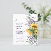 Papier Budget tout en un Mariage de Lavande de tournesol (Debout devant)