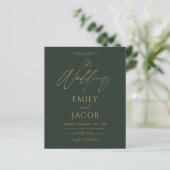 Papier Budget tout en un Mariage d'or vert QR Code (Debout devant)
