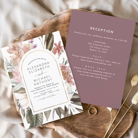 Papier Budget tout en un Mariage floral Boho Bourgogne