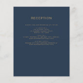 Papier Budget Tout en Un Mariage Navy Blue Or Script (Dos)