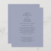 Papier Budget tout en un mariage RSVP détails Registre (Devant / Derrière)