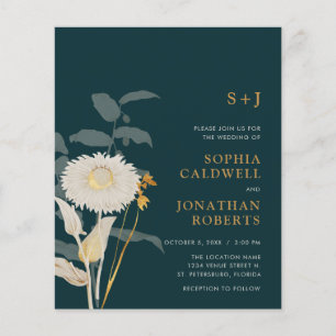 Papier Budget Tout en un monogramme Mariage floral Invita