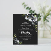 Papier Budget Tout en un Moody Black Floral Mariage (Debout devant)