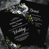 Papier Budget Tout en un Moody Black Floral Mariage