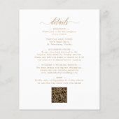 Papier Budget Tout en un or Calligraphie Mariage Invitati (Dos)