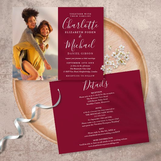 Papier Budget Tout en un Photo Mariage Bourgogne Invitati