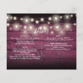 Papier Budget Tout en un Rouge Rustique photo Mariage Inv (Dos)