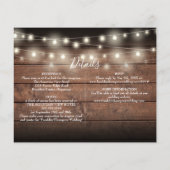 Papier Budget Tout en un Rustique photo de mariage Invita (Dos)