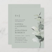 Papier Budget Tout en un seul Sage Eucalyptus Mariage Inv (Devant / Derrière)
