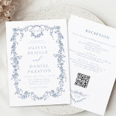 Papier Budget Tout en un Victorian QR Code Mariage