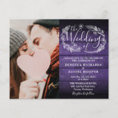Papier Budget Tout en un violet bois photo mariage Invita (Devant)
